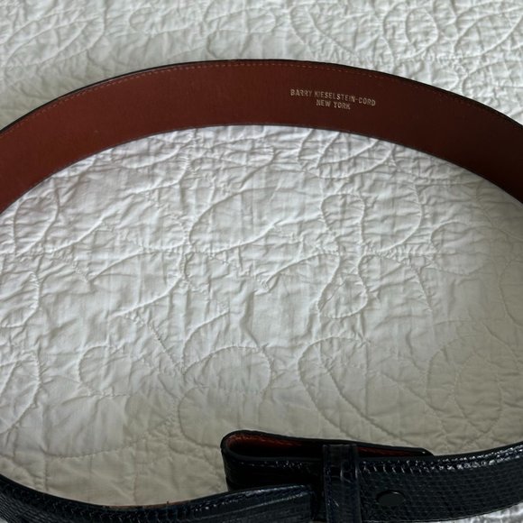 Barry Kieselstein-Cord Accessories - Barry Kieselstein-Cord Black Lizard belt (1 1/2  x 32 inches)